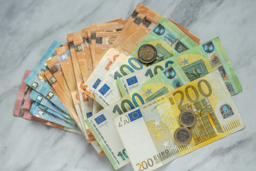 euro paper nites bank bills currency money cash coins 20 50 100 200 