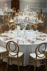 Elegant table setting for a wedding or event