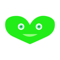 Vector heart face of outline hand drawn heart icon. Illustration for your graphic design.