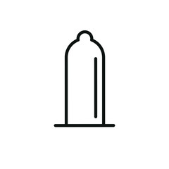 Condom line icon symbol sign vector protection