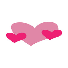 Vector heart of outline hand drawn heart icon. Illustration for your graphic design.