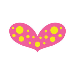 Vector heart of outline hand drawn heart icon. Illustration for your graphic design.