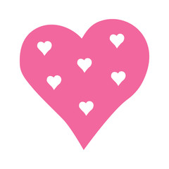 Vector heart of outline hand drawn heart icon. Illustration for your graphic design.