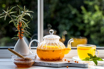 Image with sea buckthorn tea.