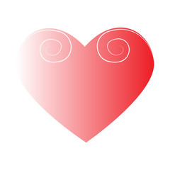 Vector heart of outline hand drawn heart icon. Illustration for your graphic design.