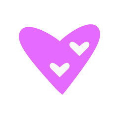 Vector heart of outline hand drawn heart icon. Illustration for your graphic design.