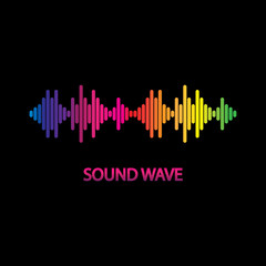 Sound Wave. Colorful sound waves for party, DJ, pub, clubs, discos. Audio equalizer technology. illustration