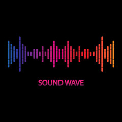 Fototapeta premium Sound Wave. Colorful sound waves for party, DJ, pub, clubs, discos. Audio equalizer technology. illustration