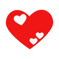 Vector heart of outline hand drawn heart icon. Illustration for your graphic design.