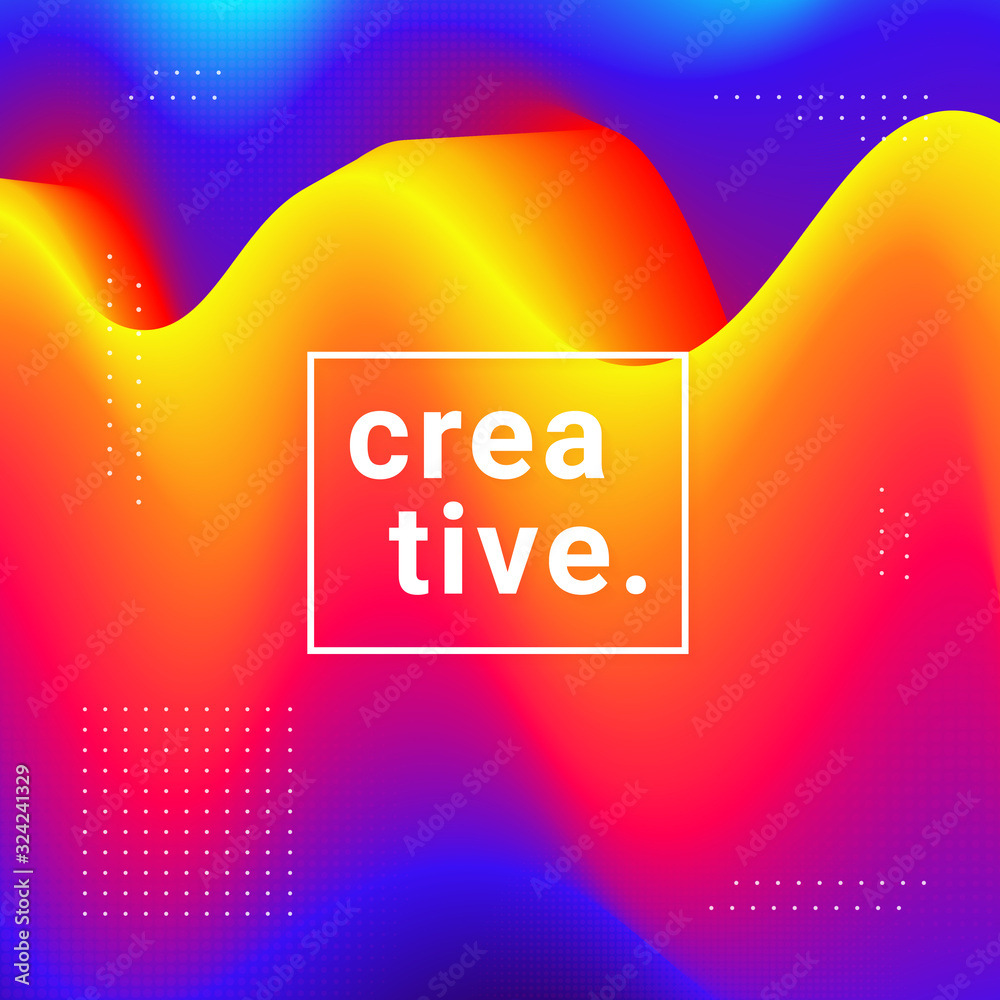 Aufkleber Abstract colorful gradiet background illustration. Vector fluid backdrop.