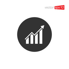 Growth Chart Icon Logo Design Vector