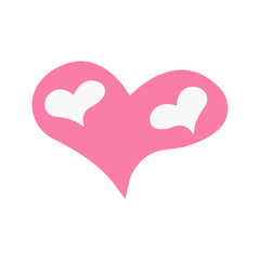 Vector heart of outline hand drawn heart icon. Illustration for your graphic design.