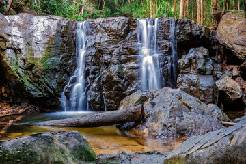 Fototapeta na wymiar beautiful waterfall on the island of Phu Quoc