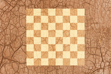 chess Board on old paper