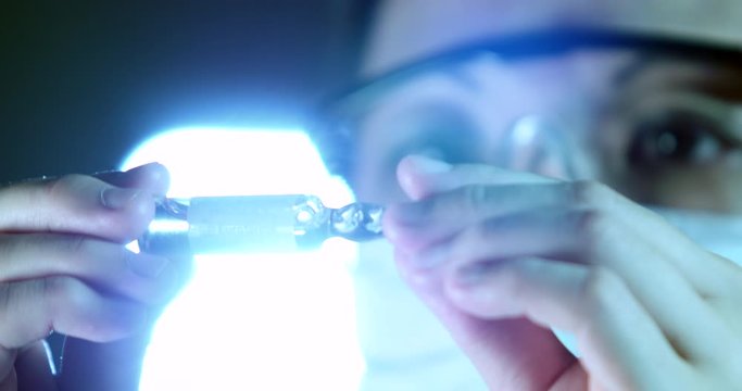 Researcher Working In A Laboratory, Asian Woman, Scientist, Covid-19, Coronavirus