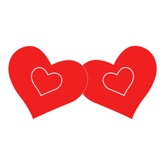 Vector heart of outline hand drawn heart icon. Illustration for your graphic design.