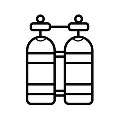 Diving. Travel Flat Icon vector