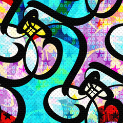 abstract color pattern in graffiti style. Quality illustration for your design
