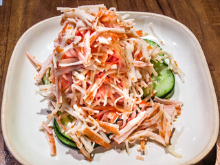 Crab meat salad