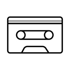 audio casette icon vector illustration