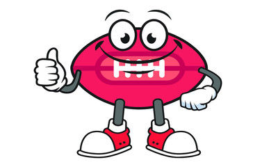  Illustration Vector of rugby cartoon characters flat design Perfect for T Shirt design,logo,sticker