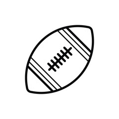 American football vector icon, sports ball