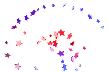 Abstract confetti flying star.
