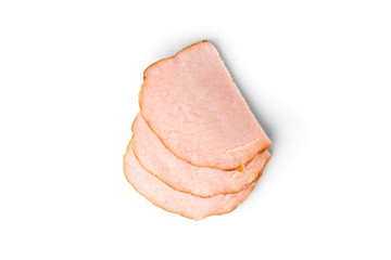 Smoked meat isolated on white background.