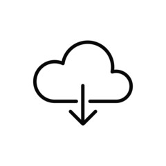 download cloud vector isolated icon