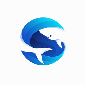 Shark logo that formed letter S