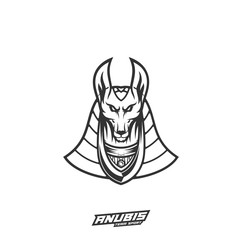 Anubis Esport gaming mascot logo template Vector. Modern Head Anubis Logo Vector, Illustration