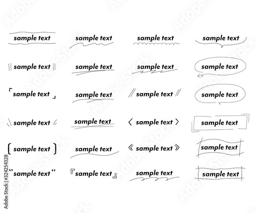 おしゃれな手書きの見出しやタイトルの装飾 素材 吹き出し 括弧 Background Canvas Print Backgrou Yugoro