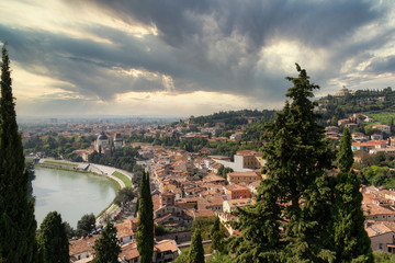 Fototapeta premium Panoramic view of the city of Verona