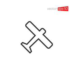 Plane Transportation Icon Logo Design Vector