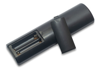 The back of the remote control on a white background,with clipping path