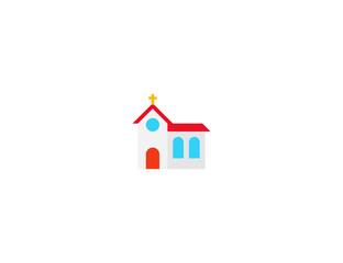 Church vector flat icon. Isolated church building emoji illustration 