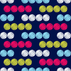 Polka dots ornament. Hatch. Seamless pattern. Vector illustration for web design or print.