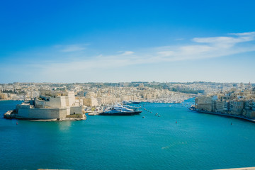 view of port of malta - obrazy, fototapety, plakaty