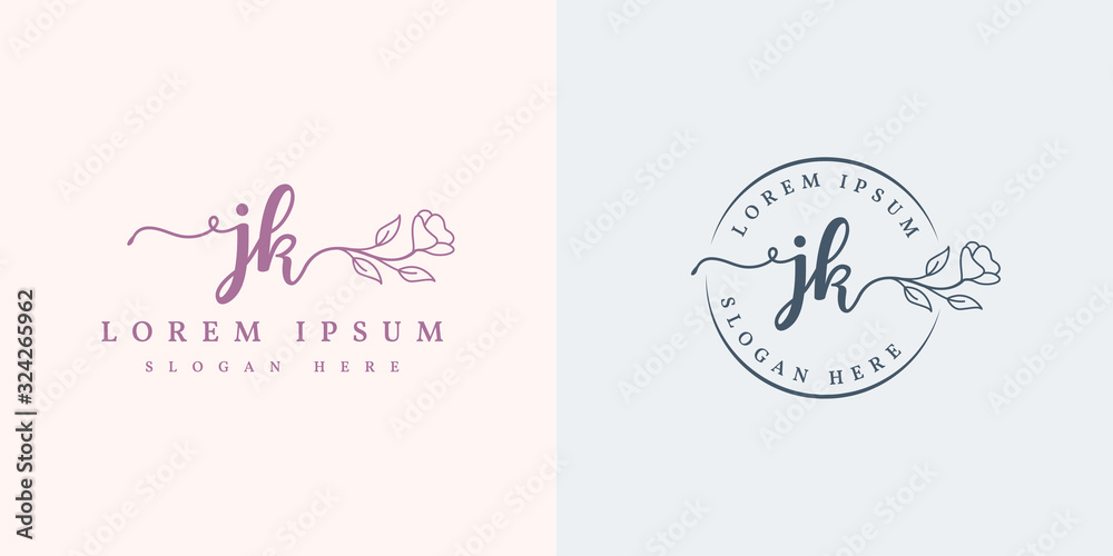 Wall mural Initial jh feminine logo collections template - vector