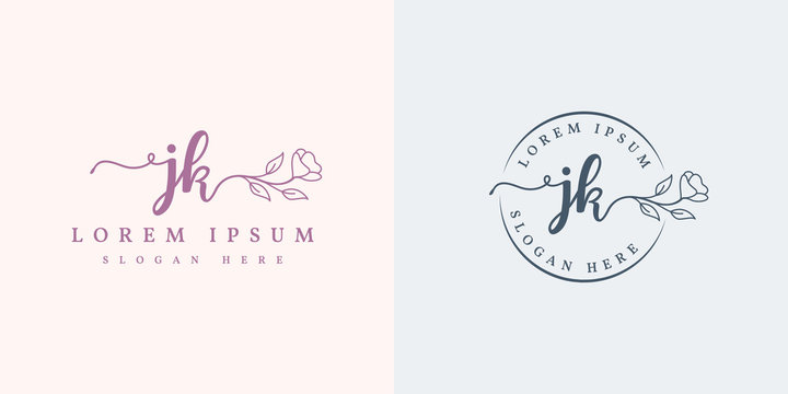 Initial jh feminine logo collections template - vector
