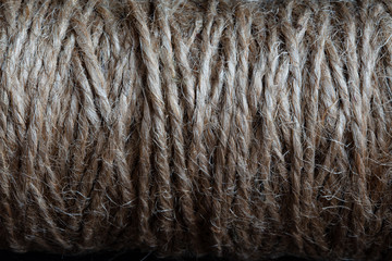 closeup of Jute twine skein