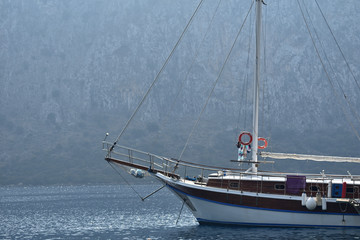 yacht at sea