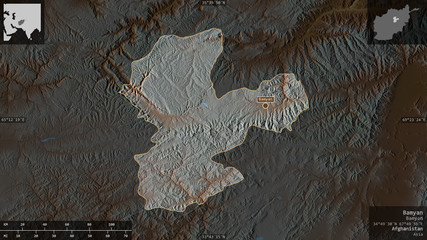 Bamyan, Afghanistan - composition. Relief