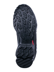 Black fluted shoe sole on a white background.