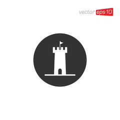 Castle Logo Icon Design Vector