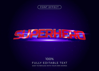 Superhero text effect, 3d editable font style © Danhood