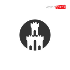 Castle Logo Icon Design Vector