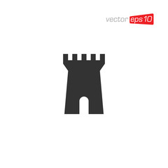 Castle Logo Icon Design Vector