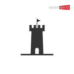 Castle Logo Icon Design Vector