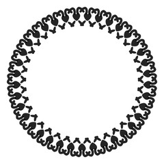 New ink Abstract circle pattern mandala flower floral petal stack zentangl spirograph modern circular pattern sun star rays tribal lace motif black white single art mehendi Digital textile frame stamp